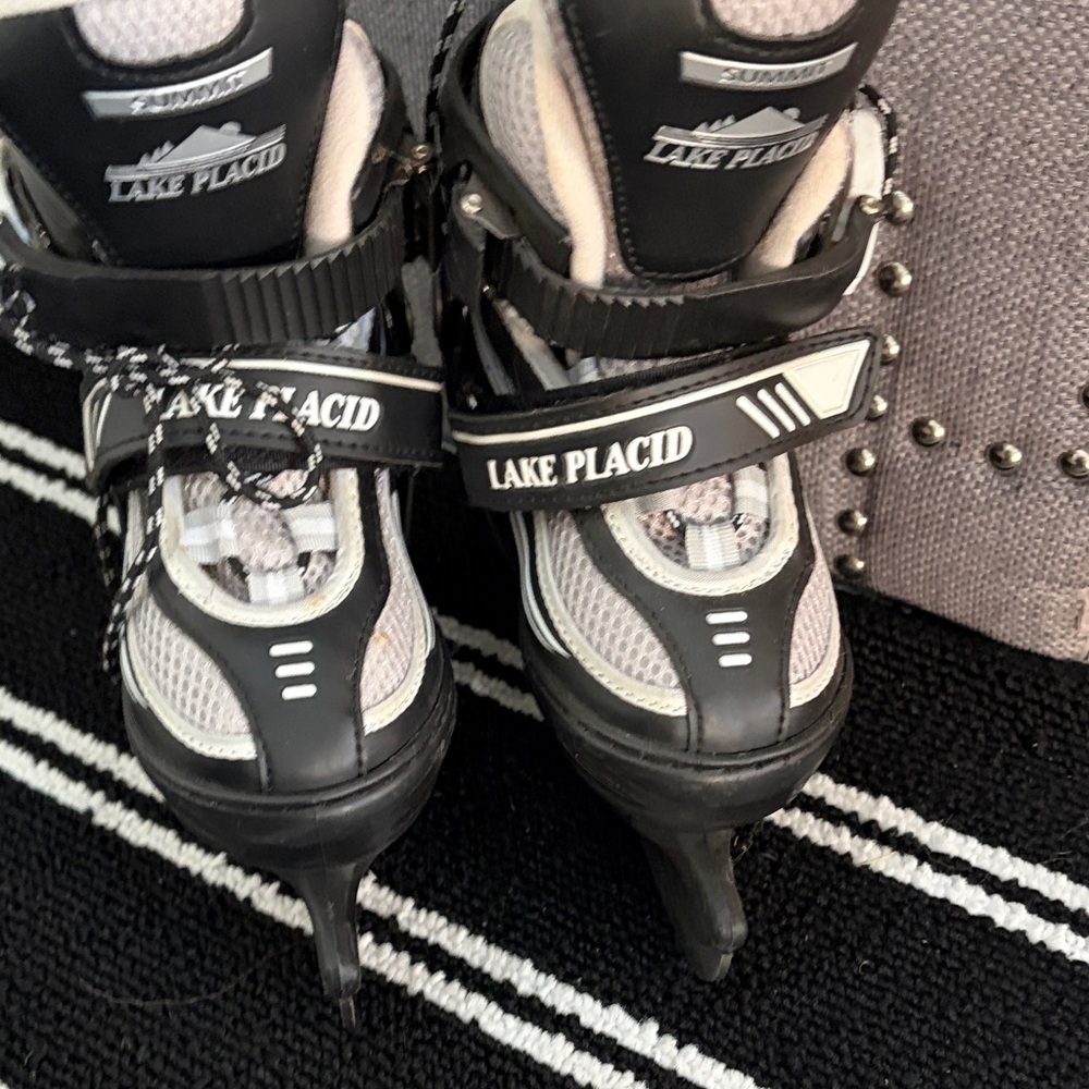 Lake Placid Black and White Ice Skates
